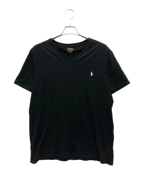 POLO RALPH LAUREN（ポロ・ラルフローレン）POLO RALPH LAUREN (ポロ・ラルフローレン) ポニー刺繍カットソー ブラック サイズ:XLの古着・服飾アイテム