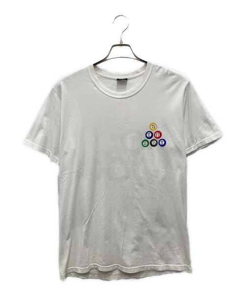 stussy（ステューシー）stussy (ステューシー) Billiards Tee/ビリヤード　ティー ホワイト サイズ:Mの古着・服飾アイテム
