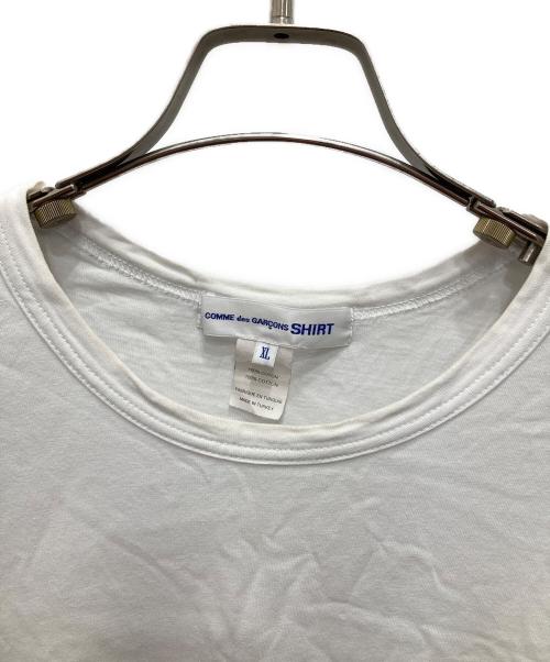 COMME des GARCONS SHIRT（コムデギャルソンシャツ）COMME des GARCONS SHIRT (コムデギャルソンシャツ) ロゴTシャツ ホワイト サイズ:XLの古着・服飾アイテム