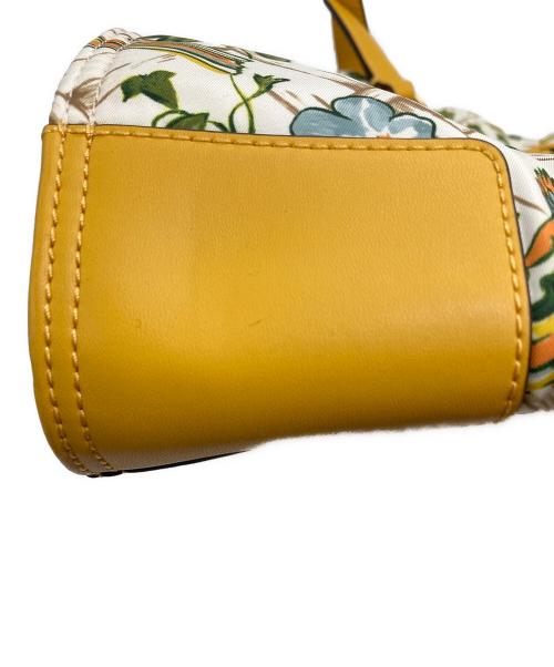 TORY BURCH（トリーバーチ）TORY BURCH (トリーバーチ) BLAKE PRINTED TOTE/ブレイク プリンテッド トート ホワイト×グリーンの古着・服飾アイテム