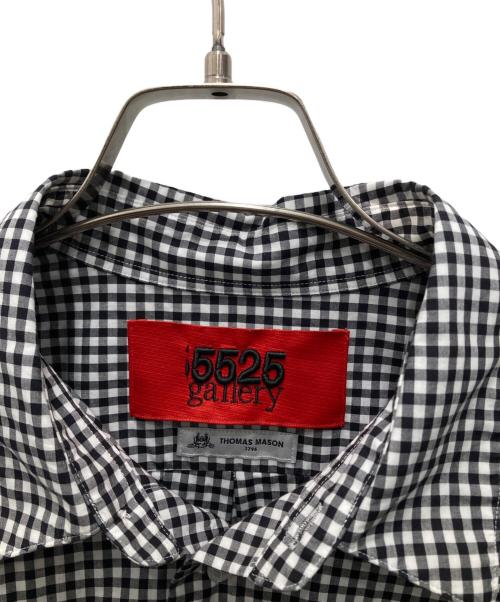 5525gallery（ゴーゴーニーゴーギャラリー）5525gallery (ゴーゴーニーゴーギャラリー) THOMAS MASON生地 チェックシャツ ホワイト×ブラック サイズ:Fの古着・服飾アイテム