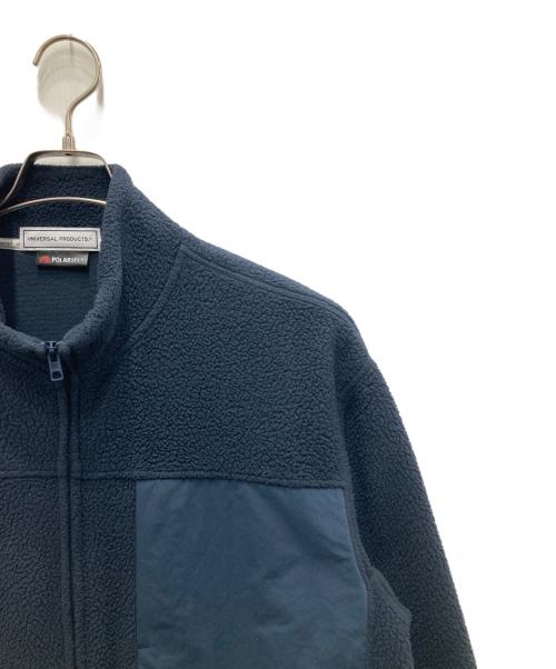 UNIVERSAL PRODUCTS.（ユニバーサルプロダクツ）UNIVERSAL PRODUCTS. (ユニバーサルプロダクツ) FLEECE ZIP CARDIGAN ネイビー サイズ:3の古着・服飾アイテム