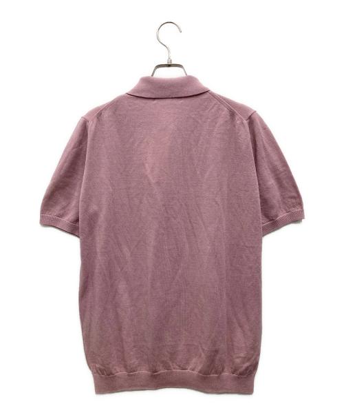 MOONCASTLE（ムーンキャッスル）MOONCASTLE (ムーンキャッスル) ニットポロシャツ ピンク サイズ:M 未使用品の古着・服飾アイテム