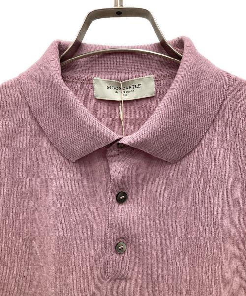 MOONCASTLE（ムーンキャッスル）MOONCASTLE (ムーンキャッスル) ニットポロシャツ ピンク サイズ:M 未使用品の古着・服飾アイテム