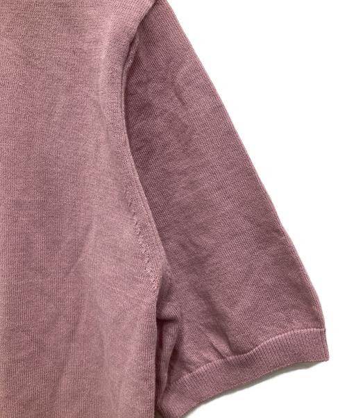 MOONCASTLE（ムーンキャッスル）MOONCASTLE (ムーンキャッスル) ニットポロシャツ ピンク サイズ:M 未使用品の古着・服飾アイテム