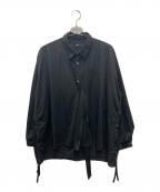 HAREハレ）の古着「SHEER LAYERED SHIRT/シアー レイヤード シャツ」｜ブラック