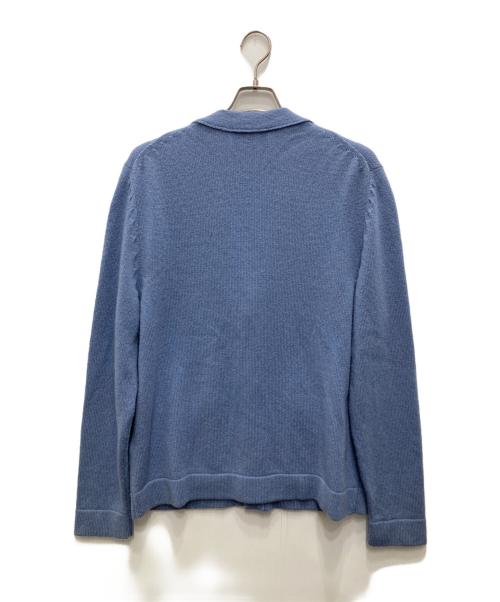 Dior（ディオール）Dior (ディオール) CHRISTIAN DIOR COUTURE/ロゴパッチカシミヤカーディガン ブルー サイズ:Lの古着・服飾アイテム