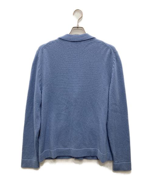 Dior（ディオール）DIOR (ディオール) CHRISTIAN DIOR COUTURE/ロゴパッチカシミヤカーディガン ブルー サイズ:Lの古着・服飾アイテム