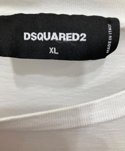 DSQUARED2（ディースクエアード）DSQUARED2 (ディースクエアード) ロングスリーブカットソー ホワイト サイズ:XLの古着・服飾アイテム
