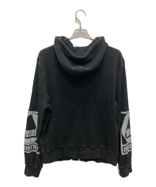 DIESEL（ディーゼル）DIESEL (ディーゼル) HONEYCOMB S-GINAFFLE HOODIE/ハニカム エス・ギナッフル フーディー ブラック サイズ:Lの古着・服飾アイテム