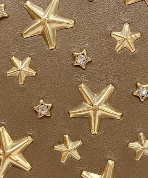 JIMMY CHOO（ジミーチュウ）JIMMY CHOO (ジミーチュウ) スタースタッズロングウォレット ベージュの古着・服飾アイテム