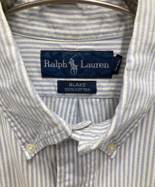 RALPH LAUREN（ラルフローレン）RALPH LAUREN (ラルフローレン) S/Sストライプシャツ ホワイト×ブルー サイズ:Lの古着・服飾アイテム