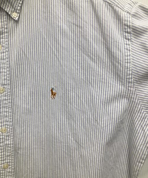 RALPH LAUREN（ラルフローレン）RALPH LAUREN (ラルフローレン) S/Sストライプシャツ ホワイト×ブルー サイズ:Lの古着・服飾アイテム