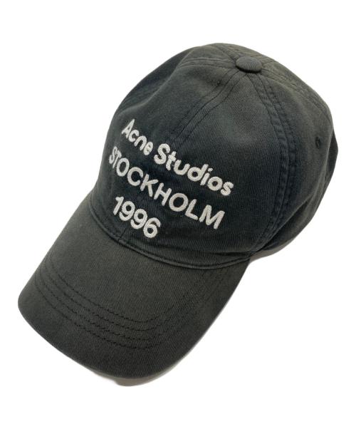 Acne studios（アクネ ストゥディオス）ACNE STUDIOS (アクネ ストゥディオス) 1996 ロゴ刺繍 ベースボールキャップ ブラック サイズ:59cmの古着・服飾アイテム