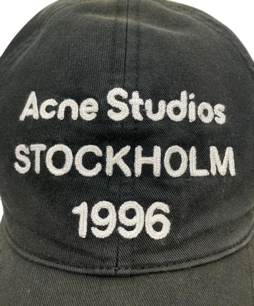 Acne studios（アクネ ストゥディオス）ACNE STUDIOS (アクネ ストゥディオス) 1996 ロゴ刺繍 ベースボールキャップ ブラック サイズ:59cmの古着・服飾アイテム