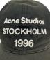 中古・古着 ACNE STUDIOS (アクネ ストゥディオス) 1996 ロゴ刺繍 ベースボールキャップ ブラック サイズ:59cm：20000円