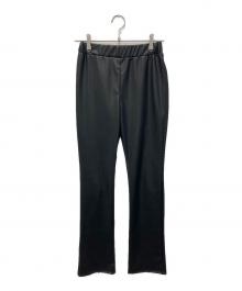 AEWEN MATOPH（イウエン マトフ）の古着「レザーライクスリムフレアパンツ」｜ブラック