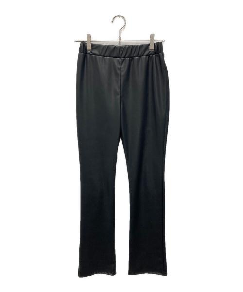 AEWEN MATOPH（イウエン マトフ）AEWEN MATOPH (イウエン マトフ) レザーライクスリムフレアパンツ ブラック サイズ:36の古着・服飾アイテム