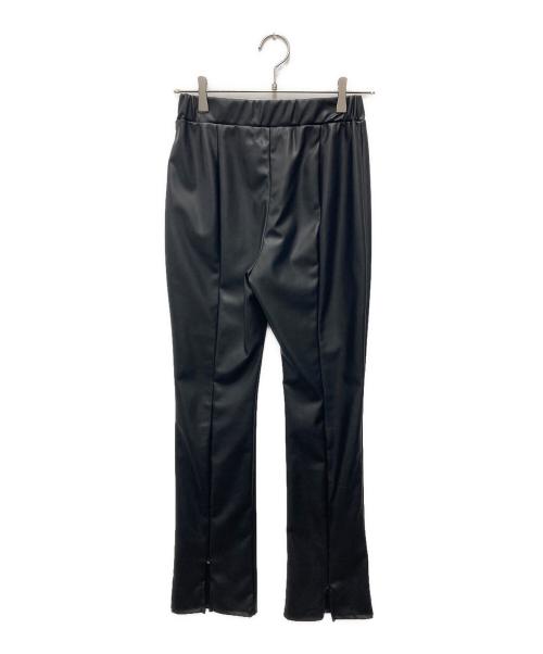AEWEN MATOPH（イウエン マトフ）AEWEN MATOPH (イウエン マトフ) レザーライクスリムフレアパンツ ブラック サイズ:36の古着・服飾アイテム