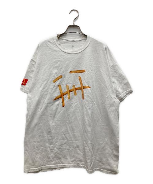 Travis Scott（トラヴィススコット）TRAVIS SCOTT (トラヴィススコット) McDonald's (マクドナルド) FRY T-SHIRT Ⅱ/フライ Tシャツ ツー ホワイト サイズ:Lの古着・服飾アイテム