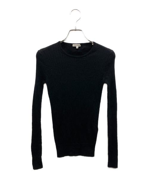 BLAMINK（ブラミンク）BLAMINK (ブラミンク) P CA/S 18G RIB CN ブラック サイズ:36の古着・服飾アイテム