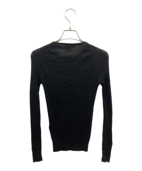 BLAMINK（ブラミンク）BLAMINK (ブラミンク) P CA/S 18G RIB CN ブラック サイズ:36の古着・服飾アイテム