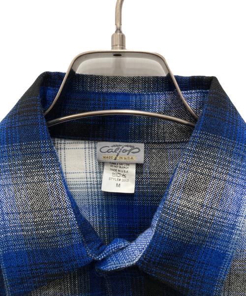 CalTop（キャルトップ）CalTop (キャルトップ) オンブレチェックシャツ ブルー×ホワイト サイズ:Mの古着・服飾アイテム