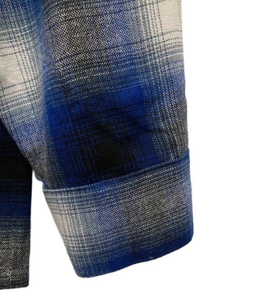 CalTop（キャルトップ）CalTop (キャルトップ) オンブレチェックシャツ ブルー×ホワイト サイズ:Mの古着・服飾アイテム