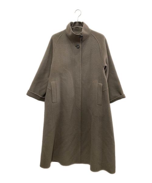 ROPE（ロペ）ROPE (ロペ) リッチリバースタンドカラーフォルムコート ブラウン サイズ:38の古着・服飾アイテム