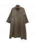 ROPE（ロペ）の古着「リッチリバースタンドカラーフォルムコート」｜ブラウン