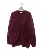 BALLSEYボールジィ）の古着「フラッフィーヤーン Vネックカーディガン」｜ボルドー