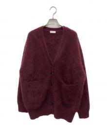 BALLSEY（ボールジィ）の古着「フラッフィーヤーン Vネックカーディガン」｜ボルドー