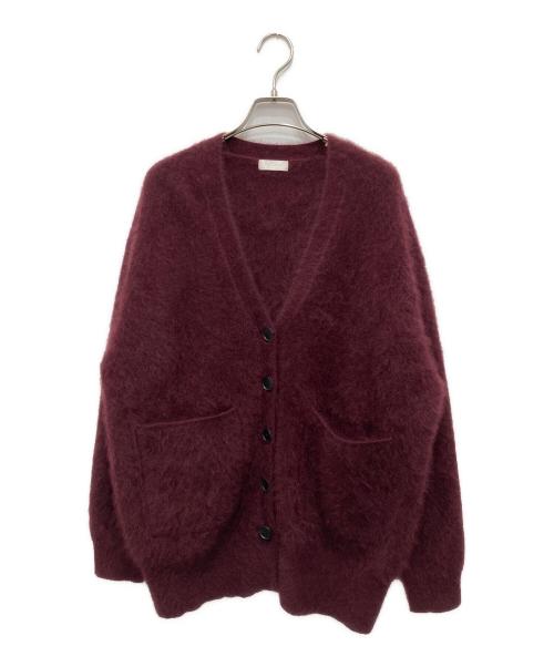 BALLSEY（ボールジィ）BALLSEY (ボールジィ) フラッフィーヤーン Vネックカーディガン ボルドー サイズ:Sの古着・服飾アイテム
