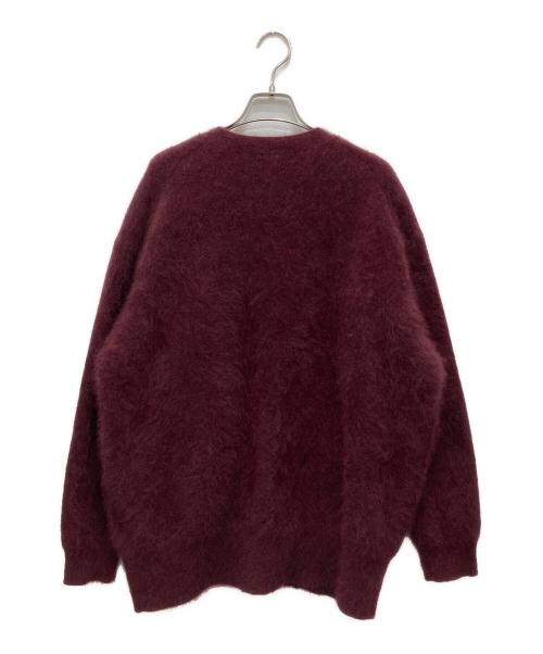 BALLSEY（ボールジィ）BALLSEY (ボールジィ) フラッフィーヤーン Vネックカーディガン ボルドー サイズ:Sの古着・服飾アイテム