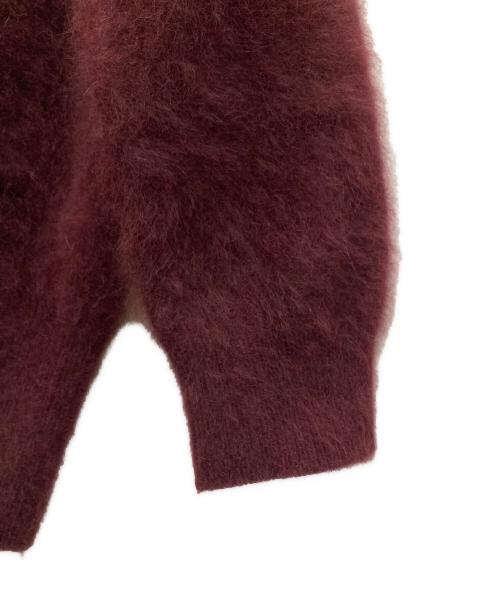 BALLSEY（ボールジィ）BALLSEY (ボールジィ) フラッフィーヤーン Vネックカーディガン ボルドー サイズ:Sの古着・服飾アイテム