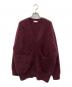 BALLSEY（ボールジィ）の古着「フラッフィーヤーン Vネックカーディガン」｜ボルドー
