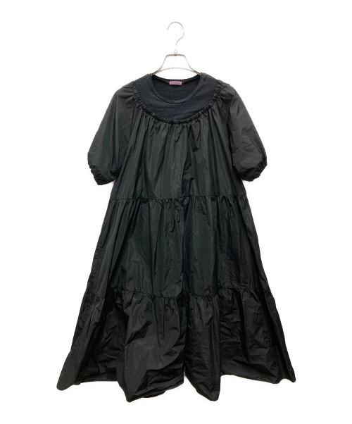SueUNDERCOVER（スーアンダーカバー）SueUNDERCOVER (スーアンダーカバー) ティアードワンピース ブラック サイズ:2の古着・服飾アイテム