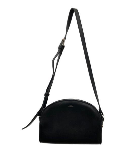 A.P.C.（アーペーセー）A.P.C. (アーペーセー) ハーフムーンショルダーバッグ ブラックの古着・服飾アイテム