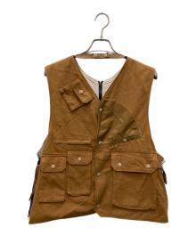 Engineered Garments×BEAMS PLUS（エンジニアドガーメンツ×ビームスプラス）の古着「Double Front Vest/ダブルフロントベスト」｜インディゴ×ベージュ