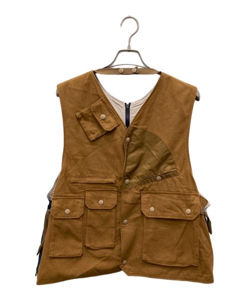 Engineered Garments（エンジニアドガーメンツ）Engineered Garments (エンジニアドガーメンツ) BEAMS PLUS (ビームスプラス) Double Front Vest/ダブルフロントベスト インディゴ×ベージュ サイズ:XLの古着・服飾アイテム