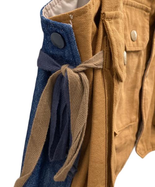 Engineered Garments（エンジニアドガーメンツ）Engineered Garments (エンジニアドガーメンツ) BEAMS PLUS (ビームスプラス) Double Front Vest/ダブルフロントベスト インディゴ×ベージュ サイズ:XLの古着・服飾アイテム