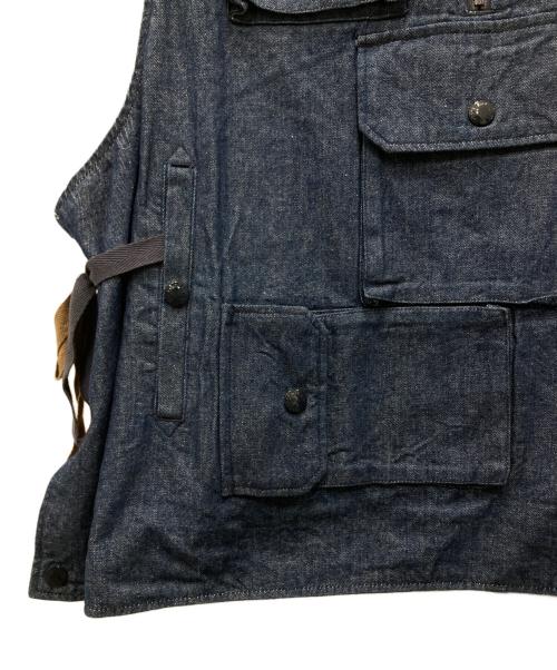 Engineered Garments（エンジニアドガーメンツ）Engineered Garments (エンジニアドガーメンツ) BEAMS PLUS (ビームスプラス) Double Front Vest/ダブルフロントベスト インディゴ×ベージュ サイズ:XLの古着・服飾アイテム