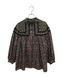 SUMI STYLE（スミ スタイル）の古着「柄切替えブラウス」｜ブラック