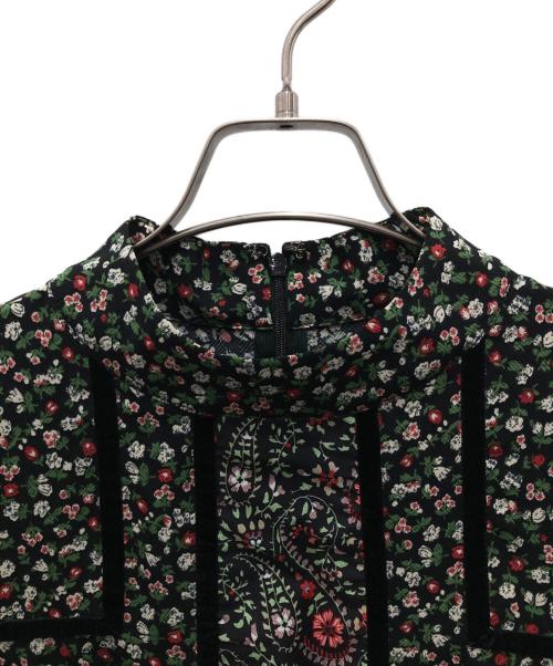 SUMI STYLE（スミ スタイル）SUMi STYLE (スミ スタイル) 柄切替えブラウス ブラック サイズ:Fの古着・服飾アイテム