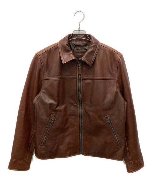 COACH（コーチ）COACH (コーチ) レザージャケット ブラウン サイズ:Mの古着・服飾アイテム