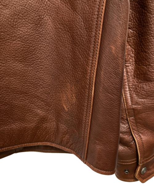 COACH（コーチ）COACH (コーチ) レザージャケット ブラウン サイズ:Mの古着・服飾アイテム