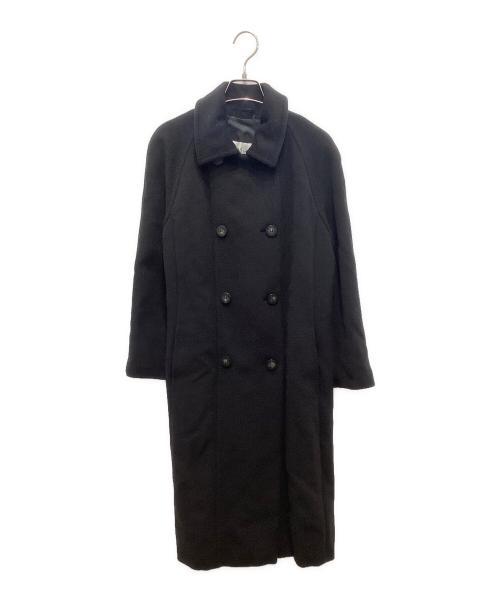 MaxMara（マックスマーラ）MaxMara (マックスマーラ) カシミヤ混ウールダブルコート ブラック サイズ:42の古着・服飾アイテム
