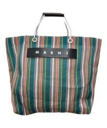 MARNI（マルニ）の古着「マーケットストライプトートバッグ」｜グリーン