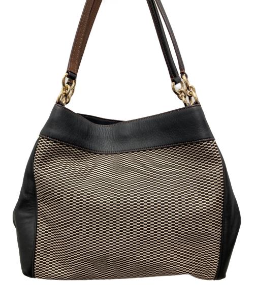 COACH（コーチ）COACH (コーチ) トートバッグ ベージュ×ブラックの古着・服飾アイテム