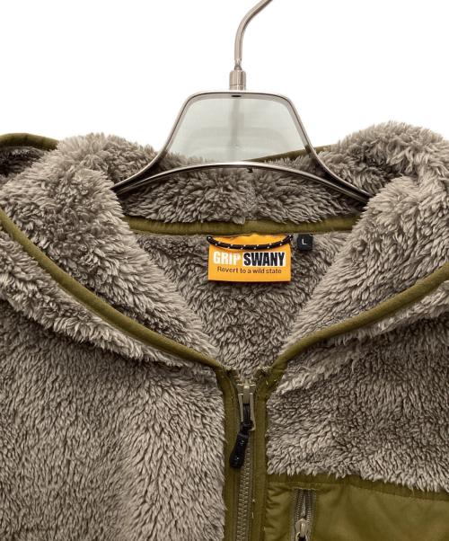 GRIP SWANY（グリップスワニー）GRIP SWANY (グリップスワニー) コーラルフリースフーディ ブラウン サイズ:Lの古着・服飾アイテム